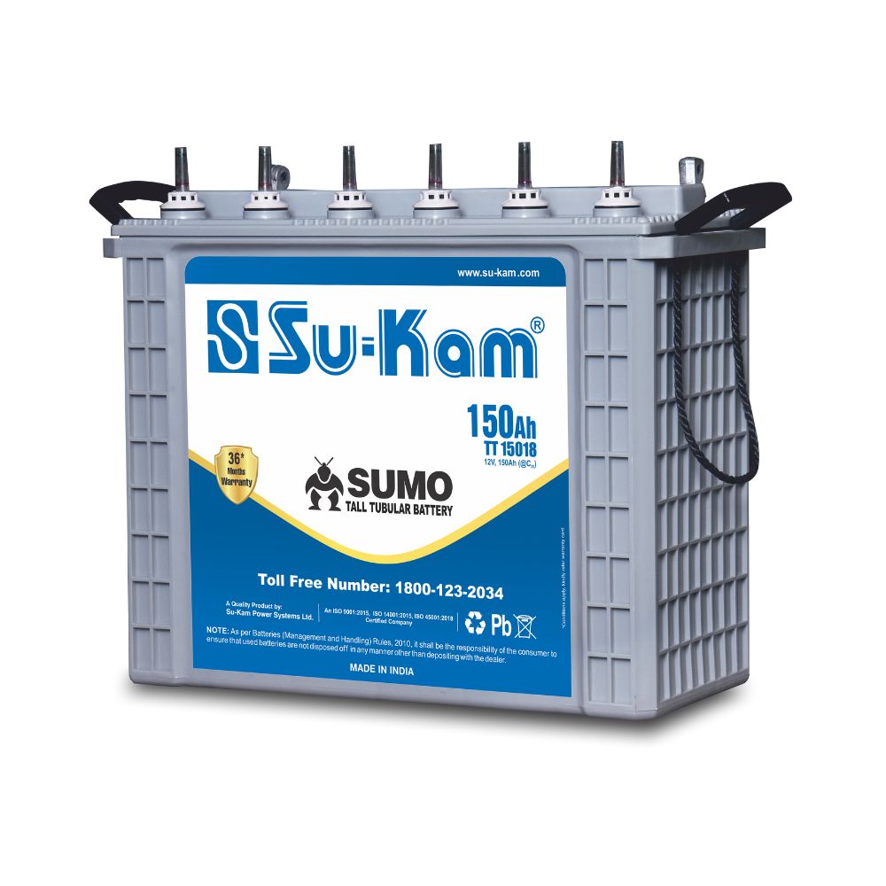 Su-Kam 36 Months Warranty Tubular Inverter Battery  (150 Ah, Sumo TT15018)